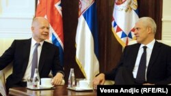 Ministar spoljnih poslova Velike Britanije Vilijam Hejg i predsednik Srbije Boris TAdić u Beogradu, 31. avgusta 2010