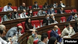 Armenia -- Deputies from the ruling My Step bloc attend a session of the Armenian parliament, Yerevan, January 22, 2021.