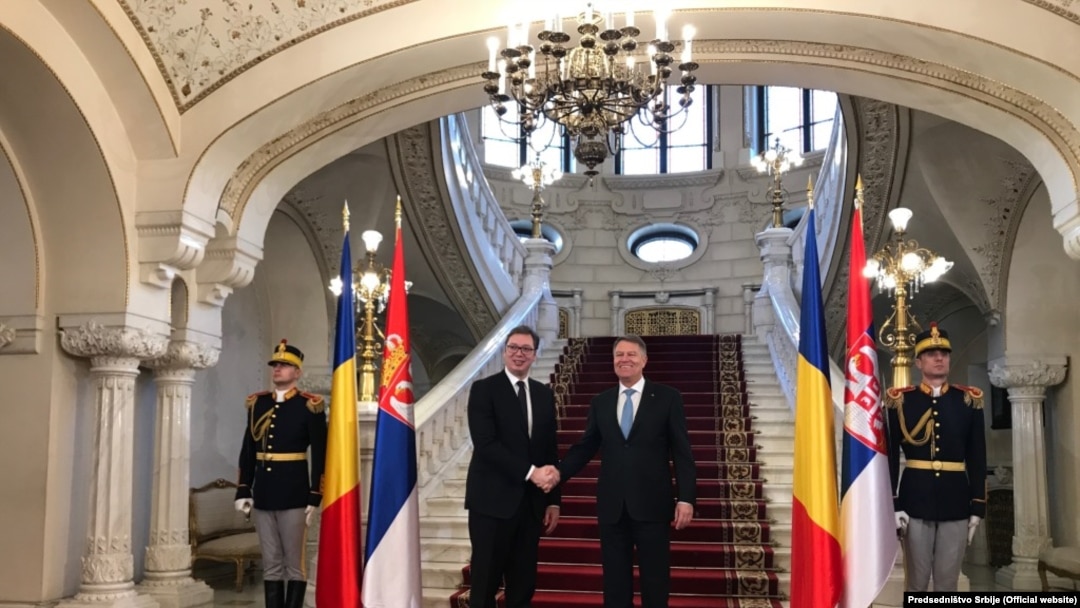  Aleksandar Vucici și Klaus Iohannis în martie 2018 la Cotroceni