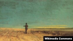 Карл Шпіцбэрг, «Плоскі краявід з пудзілам» (1845)