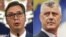 Aleksandar Vučić, Federika Mogerini i Hašim Tači nakon poslednje runde dijaloga u Briselu