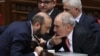 Armenia - Prime Minister Nikol Pashinian and Foreign Minister Ararat Mirzoyan attend the Armenian government's question-and-answer session in parliament, September 10, 2025.