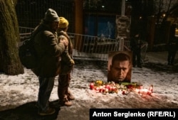 Акция памяти Алексея Навального в Праге, 16 февраля 2026 года