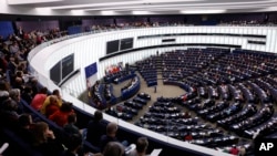 Poslanici Evropskog parlamenta na poslednjoj sednici pred evropske izbore, Strazburu, Francuska, 25. aprila 2024.