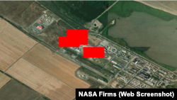 Возгорание на заводе "Ставролен" в Буденновске, веб-скриншот сервиса NASA Firms