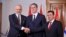 Albanian Prime Minister Edi Rama (left), Serbian President Aleksandar Vucic (center), and North Macedonian Prime Minister Zoran Zaev met on December 10 to discuss details of a plan to set up a free trade zone. (file photo) 