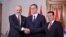 Kryeministri i Maqedonisë së Veriut Zoran Zaev, presidenti serb Aleksandër Vuçiq dhe kryeministri i Shqipërisë Edi Rama 