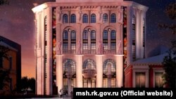 Ескіз проекту нової будівлі на місці Театру ляльок у Сімферополі