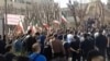 This video grab taken from UGC images posted on social media and verified by AFPTV teams in Paris on February 21, 2026, shows Iranians clashing near the Department of Aerospace Engineering of Sharif University in Tehran.