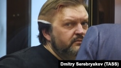 Former Kirov Governor Nikita Belykh attends a court hearing in Moscow on April 27, 2018.