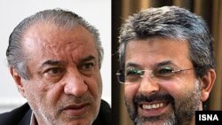 کامران دانشجو (راست) و حمید بهبهانی دو تن از وزرای احمدی نژاد که به سرقت علمی متهم شده اند.