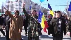 Moldovans March For Unification With Romania