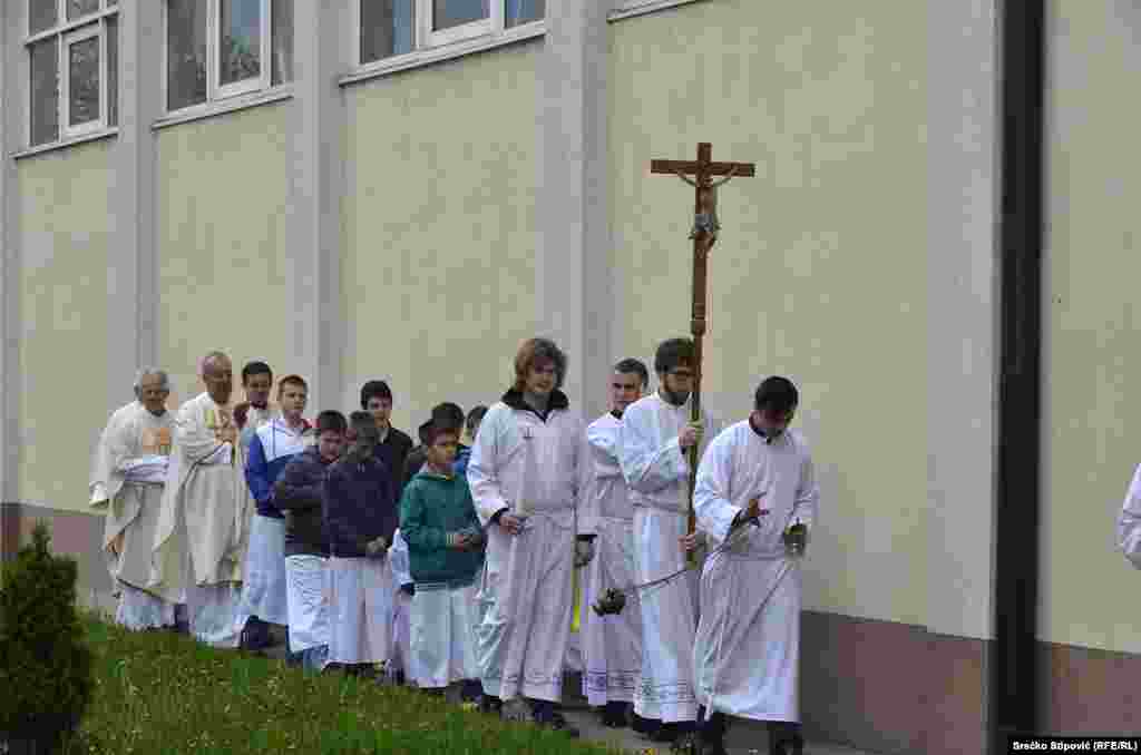 BiH, Novi Travnik, Consecration of statue of Saint John Paul II