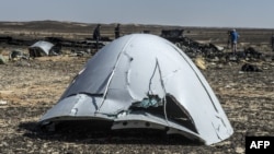 Место падения обломков Airbus А321, потерпевшего крушение над Синайским полуостровом. 1 ноября 2015 года.