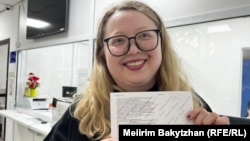 Бота Шарипжан, активистка движения Oyan Qazaqstan. Алматы, 6 мая 2026 года