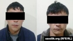 Избосканлик ИИБ ходимини уриб ўлдирганликда гумон қилинаётган уч фуқародан иккиси.