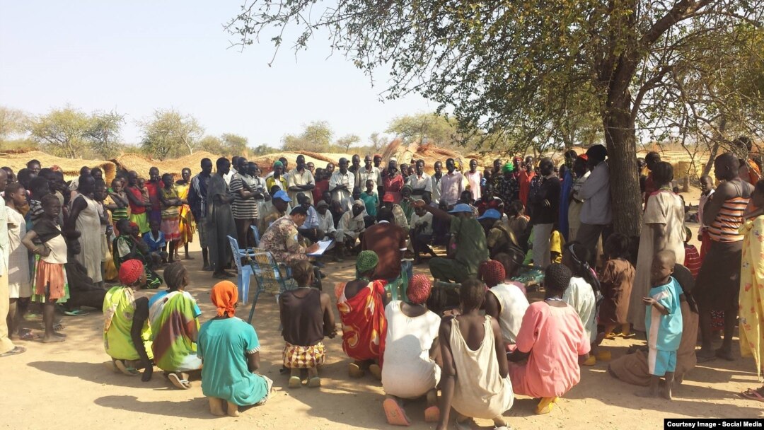 Predstavnici UN-a sa lokalnim stanovništvom, Južni Sudan