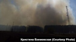 Пожар в селе Краснинское Промышленновского района Кемеровской области