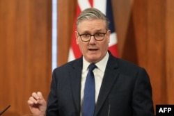 British Prime Minister Keir Starmer speaks on April 1.