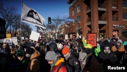 საპროტესტო გამოსვლა მინეაპოლისში. 24 იანვარი, 2026.