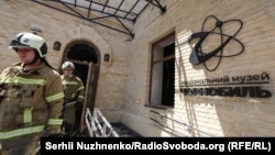 Пошкоджений внаслідок російської атаки національний музей «Чорнобиль». Київ, 24 травня 2026