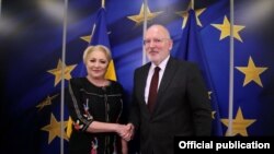 Frans Timmermans și Viorica Dăncilă la București