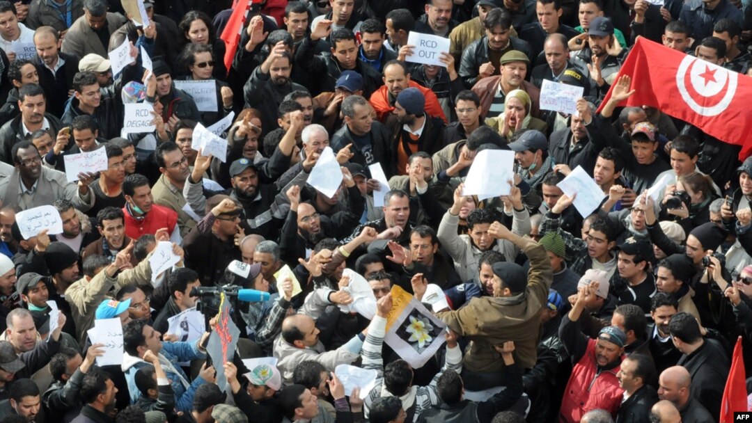 Акция протеста в Тунисе, 19 января 2011 