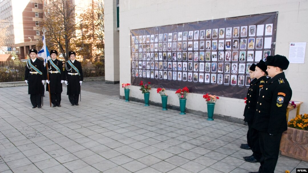 A memorial meeting in 2008 of victims of the Dubrovka Theater (Nord-Ost) attack