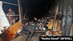 Пайомади сӯхтор дар бозори "Самоҳ"-и Ҳисор