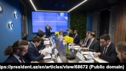 აზერბაიჯანისა და ირანის პრეზიდენტების შეხვედრა, 28 აპრილი, 2025. წყარო: აზერბაიჯანის პრეზიდენტის ოფიციალური ვებსაიტი
