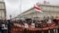 Ілюстрацыйнае фота. «Марш абураных беларусаў» на Кастрычніцкай плошчы ў Менску. 21 кастрычніка 2017 году