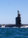 (FILES) The US Navy's USS Minnesota (SSN-783), a Virginia-class fast attack submarine, sails in waters off the coast of Western Australia on March 16, 2025.