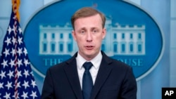 U.S. - U.S. National Security Adviser Jake Sullivan speaks at a press briefing at the White House in Washington, April 24, 2023.