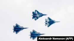 PHOTO GALLERY: 'You Can Buy It': Russia Showcases New Stealth Fighter For Turkish Leader At Air Show (CLICK TO VIEW)