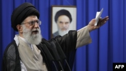 Supreme leader Ayatollah Ali Khamenei delivered a Friday prayer sermon at Tehran University on June 19, 2009 and threatened protesters, signalling widespread persecutions. FILE PHOTO