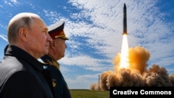 Коллаж Владимир Путин, "Сармат"