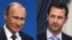 Russian President Vladimir Putin (L) and Syrian President Bashar al-Assad