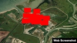 Пожар на нефтебазе в порту Темрюк на карте NASA FIRMS