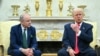 TOPSHOT - US President Donald Trump meets with Irish Prime Minister Micheal Martin in the Oval Office of the White House in Washington, DC, on March 12, 2025. (Photo by Mandel NGAN / AFP)