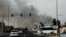 Дым у горадзе Доха пасьля іранскага ўдару, 1 сакавіка 2026.