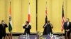 Ministri spoljnih poslova Indije Subrahmanjam Džaišankar, Japana Tošimicu Motegi, Australije Marisa Pejn i državni sekretar SAD Majk Pompeo na sastanku u Tokiju, 6. oktobar 2020.
