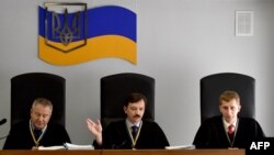 Judges in Kyiv presiding over the treason trial of ousted President Viktor Yanukovych