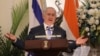 Israeli Prime Minister Benjamin Netanyahu in New Delhi on January 15