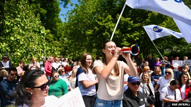 Sa protesta u Sarajevu, 18. maj 2025.