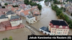 Затоплене місто Клодзко, Нижня Сілезія, Польща, 15 вересня 2024 року