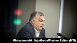 Orbán Viktor a Kossuth rádió stúdiójában 2021. július 16-án.