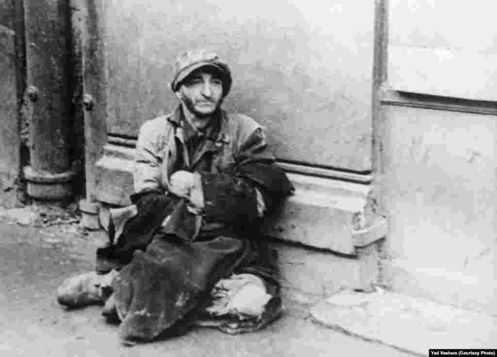 A beggar in the ghetto