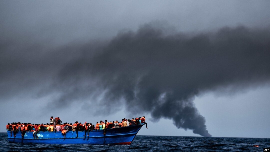 Migranti na Sredozemnom moru, ilustracija 