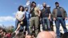 ARMENIA -- Opposition leader Nikol Pashinian delivers a speech during a protest rally after being released by police in central Yerevan, April 23,2018