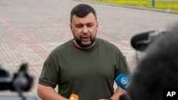 Denis Pushilin, the Kremlin-backed regional leader of occupied Donetsk. (file photo)